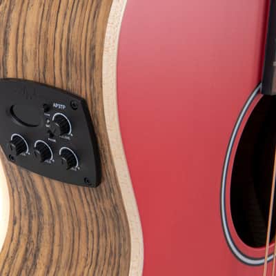 Applause by Ovation AEO-69-R Jump Series OM Cutaway Solid European Spruce Top Maple Neck 6-String Acoustic-Electric Guitar - Lipstick image 5