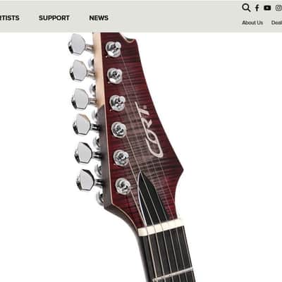 Cort X700 Duality II Lava Burst Electric Guitar | X Series Double Cutaway, Seymour Duncan Pickups, Ebony Fingerboard image 14