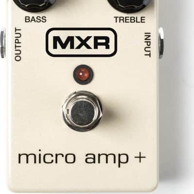 ギター MXR M233 Micro Amp + MXR M233 Micro Amp Plus Effects Pedal With Free Barefoot Buttons