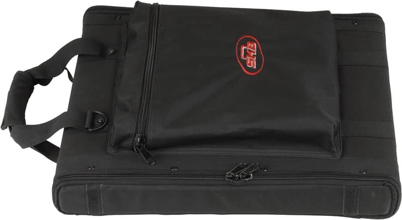 SKB Cases 1U Series Soft Rack Case with Steel Rails, Heavy Duty Zippers, Outer Pocket, and Shoulder Straps, For Wireless Microphone Systems and Pre-Amps image 1
