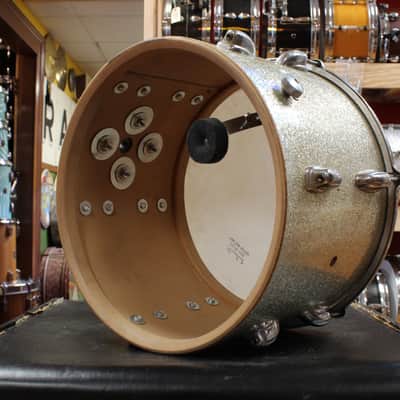 1970s Slingerland Gene Krupa Deluxe Outfit in Sparkling Silver Pearl 14x20 9x13 16x16 image 21