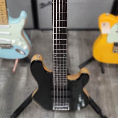 AIO Wolf JB5 5 String Jazz Bass - Ebony New Model w/ Humbucker PU GS-001 image 3