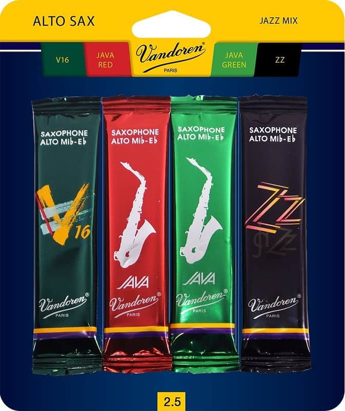 Vandoren SRMIXA25 Alto Saxophone Mix Card Reed Variety Pack - Strength 2.5 image 1