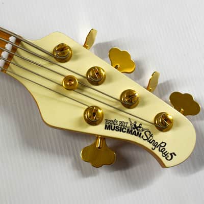 Ernie Ball Music Man StingRay 5 HH with Maple Fretboard - White Pearl image 7