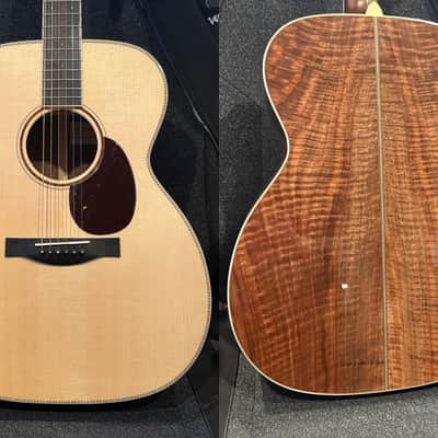 Santa Cruz OM Grand Figured Walnut and Adirondack Spruce Custom image 1