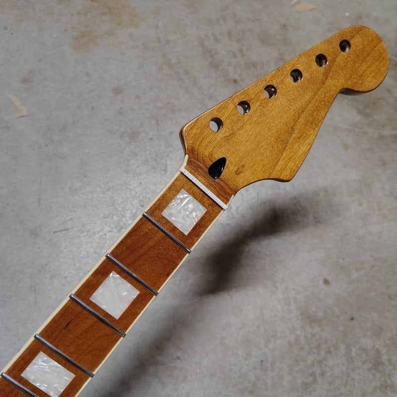 Roasted Maple Start Neck fits fender Stratocaster body 22fret Block Inlay image 1