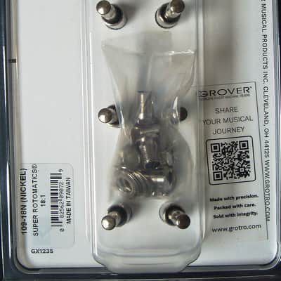 Grover 109-18N  Super Rotomatic Tuning Machines 18:1, 3 +3 Nickel Finish image 4