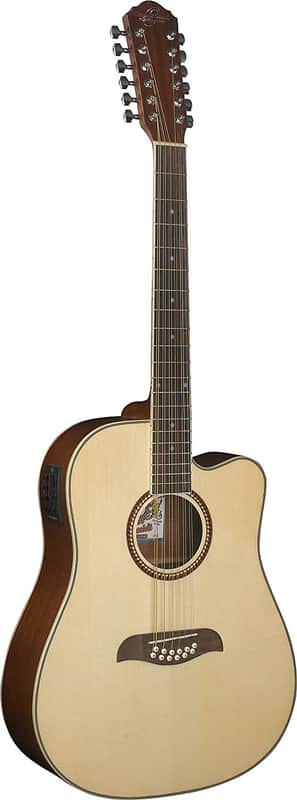Oscar Schmidt OD312CE Dreadnought Cutaway Style Mahogany Neck 12-Strings Acoustic-Electric Guitar image 1