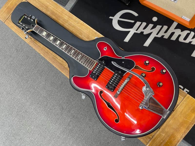 Epiphone 5102TE 1970-71 Semi-Hollow Electric Guitar - Redburst - Good