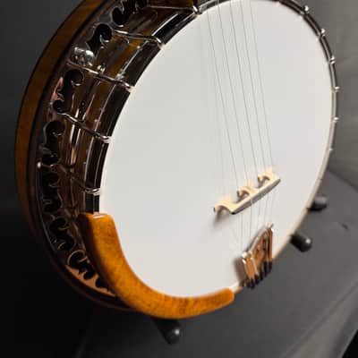 OME Vintage Ikon 5-String Bluegrass Banjo Natural Satin Finish w/ Hardshell Case image 5