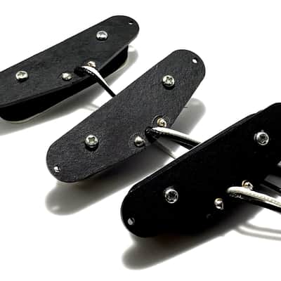 Dragonfire Phat Rail Singles Set, Modern Strat SSS Rail Pickups ~ White + Black Rails image 2