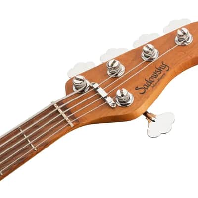 Sadowsky MetroExpress 21-Fret Vintage M Bass, Morado Fingerboard, 5-String - Solid Silver Metallic High Polish image 7