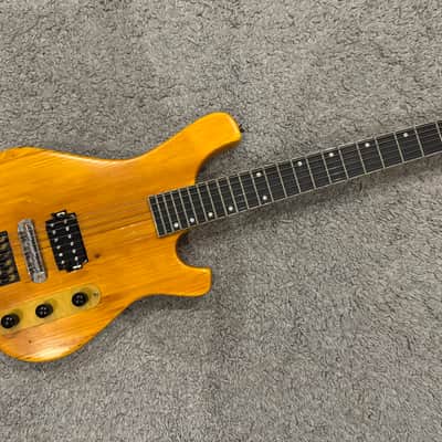 Custom Headless Blonde Travel Lapsteel compact comfortable electric guitar Made in Ukraine Custom shop Djent Modern Metal Unique Boutique image 3