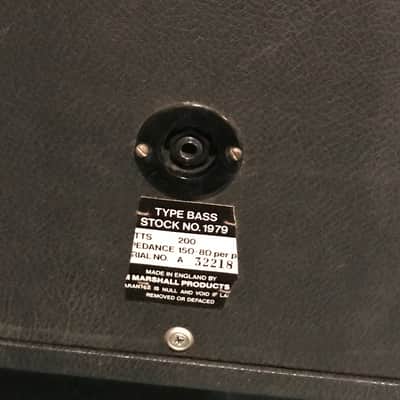 Marshall 4x15  4x15 Bass Cabinet 1970's Black image 5