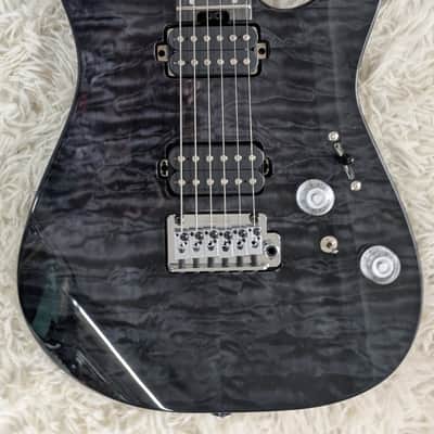 Immagine Charvel Pro-Mod Plus Dinky DK24 HH E QM Midnight Ocean Electric Guitar w/Bag - 8