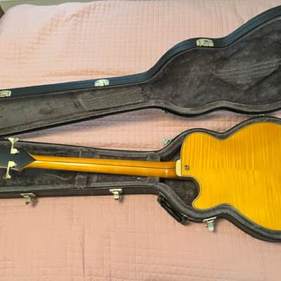 D'Angelico Excel Hollow Body Bass with Gold Hardware 2010s - Natural-Tint image 3