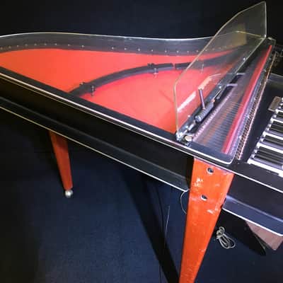 Baldwin Solid Body Harpsichord 1967 Black w/Red Soundboard image 1
