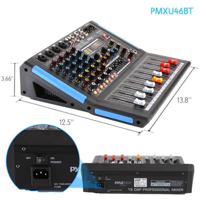 Pyle PMXU46BT 4-Ch. Bluetooth Studio Mixer - DJ Controller Audio Mixing Console System image 5