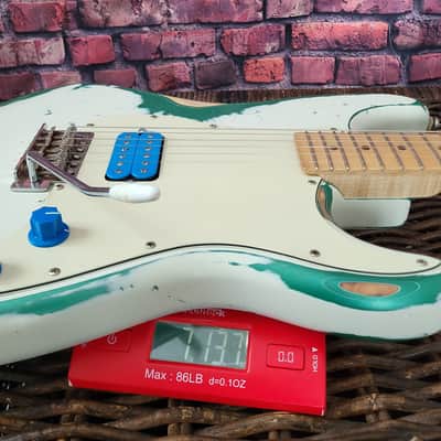 Gaylord Guitars Custom Shop Hummer 2026 - Snow White over Green Machine Metallic image 14