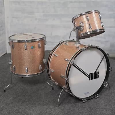 Used Vintage Ludwig 3pc Drum Set Champagne Sparkle - Good image 1
