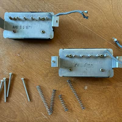 Gibson T-top Humbucker pickups 1979 - uncovered black bobbin image 7