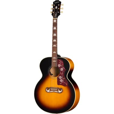 Epiphone J-200 Studio Acoustic Electric Guitar - Vintage Sunburst image 2