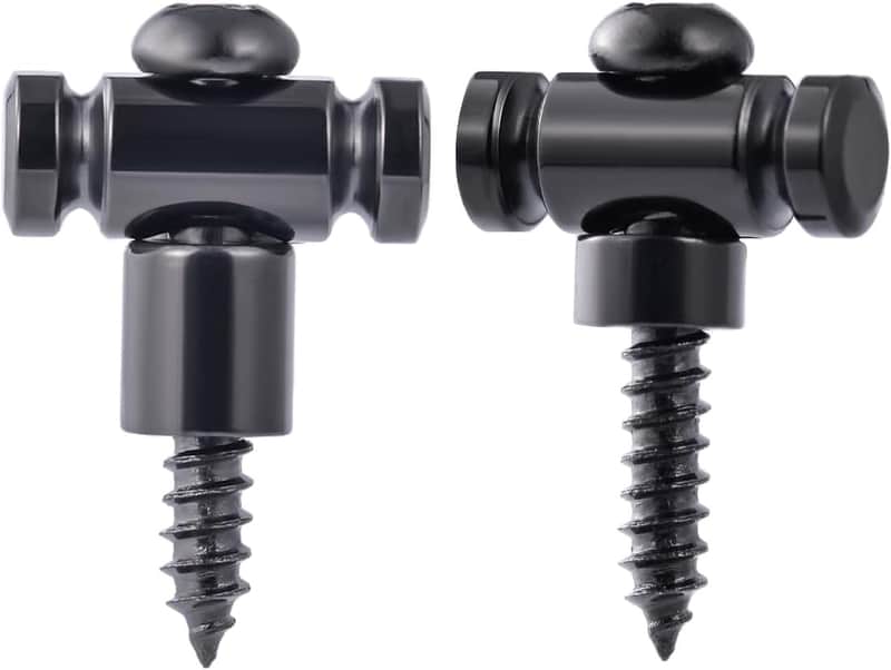 Guitar Roller String Retainers(Set of 2) – String Guide, Strings Trees Replacement Part for Electric Guitars, Black image 1