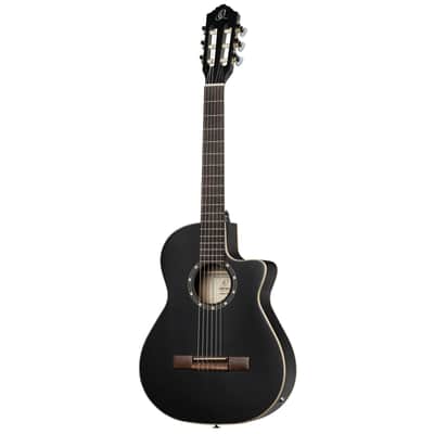 Ortega RCE125SBK-3/4 Family Series Spruce Top Thinline Body Cutaway 3/4 Size Nylon 6-String Classical Acoustic-Electric Guitar w/Gig Bag image 6