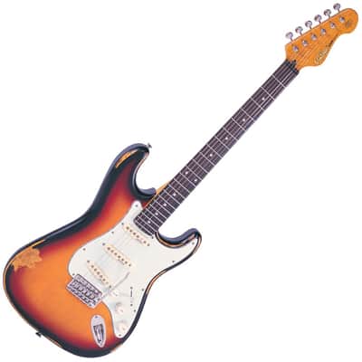 Vintage Icon Series V6MRSSB Distressed - SSS, Sunset Sunburst image 1