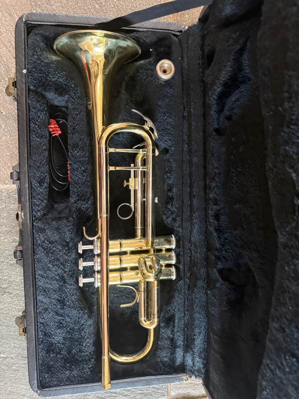Trumpet with case and  mouthpiece image 1