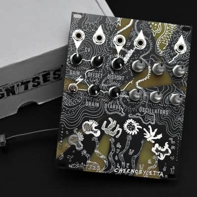 Chernobyletta Eurorack Module - Noise and Drone Oscillator Synth with CV Offset, Distortion, Power Starve and Touch Controls. Fully built. Black & Silver version. image 6