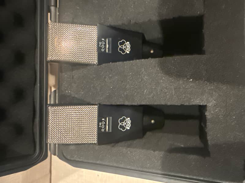 2x AKG C414 EB  1970s P48 great stereo pair image 1
