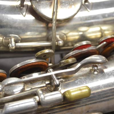 1953 Elkhart "The Buescher" Vintage Alto Sax -Silver Plate image 5
