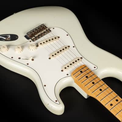 2012 Fender Custom Shop '69 Reissue Stratocaster Relic MN - Olympic White | USA Limited Edition 1 / 30 Reverse Headstock Abigail Ybarra Handwound Pickups Jimi Hendrix Style | CoA OHSC image 8