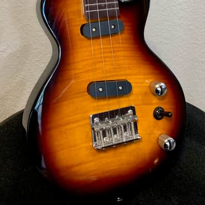 Vorson FLPUK-2 LP-Style Electric Ukulele with Gig Bag, Flame Maple image 1