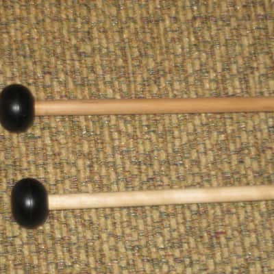 ONE pair new old stock (with packaging) Encore Mallets by Dan Lidster 103B, Oval Hard Rubber Black HEAD (unwound) /  Birch Dowel HANDLES, from around 2019, made in USA image 15