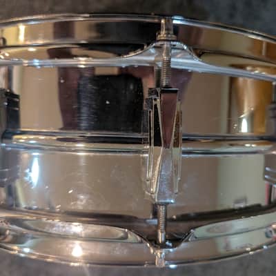Ludwig No. 400 Supraphonic 5x14" 10-Lug Aluminum Snare Drum with Keystone Badge 1963 - 1969 - Chrome-Plated image 4