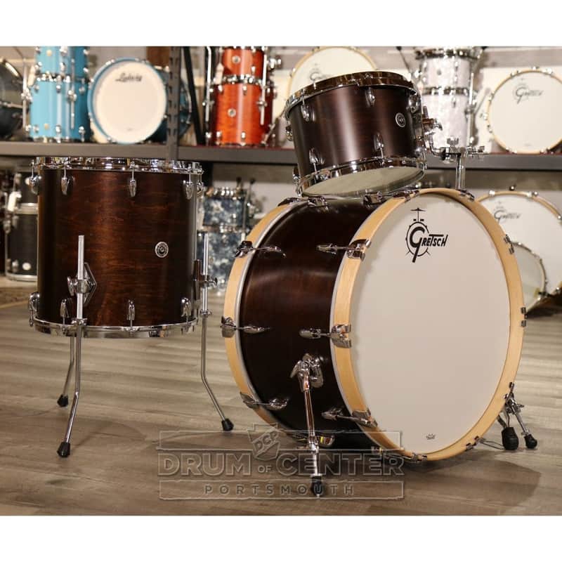 Gretsch Brooklyn 3pc Rock Drum Set Satin Antique Maple image 1