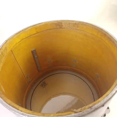 *Slingerland 12x14" 3Ply Chrome Over Wood Concert Tom Drum 70s Marching Quad COW image 8