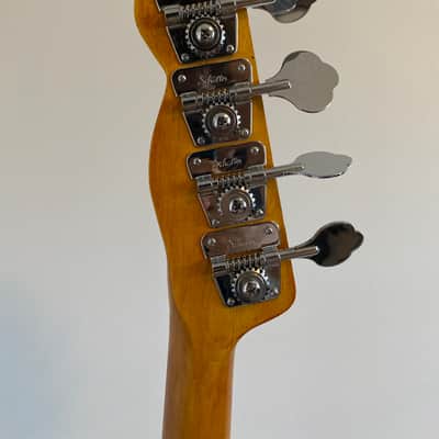 Custom Offset V Bass P/J Pickups with Precision Neck Translucent Dark Red/Maroon Sunburst image 4