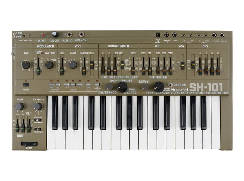 Roland SH-101 Analog Keyboard Synthesizer (Gray) image 1