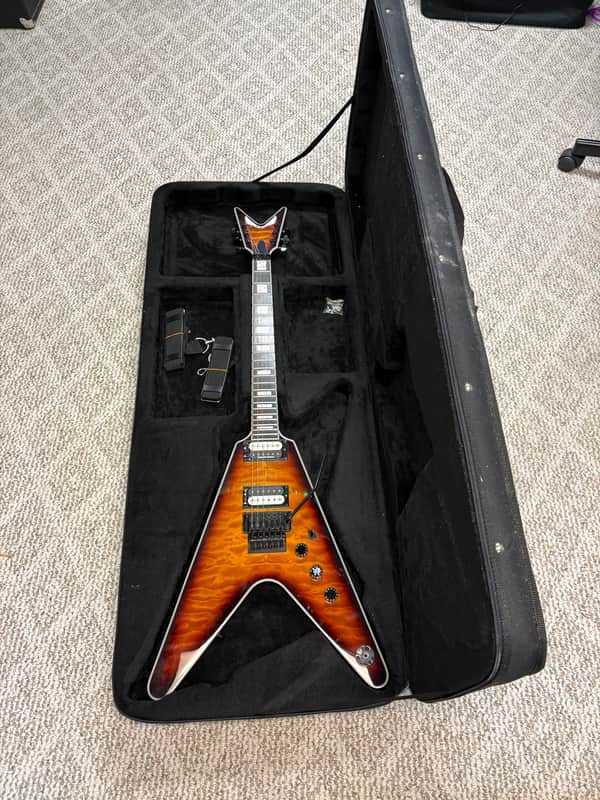 Dean V Select Floyd Quilt Maple Trans Brazilia image 1