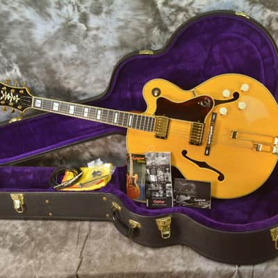 2006 Epiphone Elitist Broadway Guitar in OHSC - Antique Natural image 24