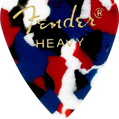 Fender 351 Classic Celluloid Guitar Picks - CONFETTI, HEAVY - 12-Pack (1 Dozen) image 4