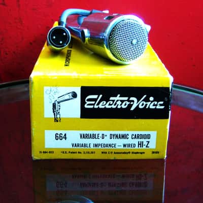 Vintage 1950s Electro Voice 664 dynamic cardioid microphone Hi Z w accessories 1 image 1