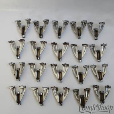 Ludwig 20x Tension Rod Claws Chrome Vintage 60s Marching Snare/Bass/Tom Drum USA image 2
