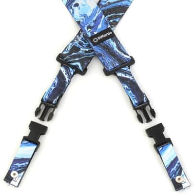 DiMarzio DD2240 Steve Vai ClipLock Guitar Strap - Blue Universe image 2