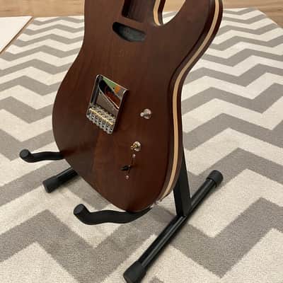 Custom Telecaster Body – Figured Mahogany & Maple Center – Fender/Warmoth Compatible image 4