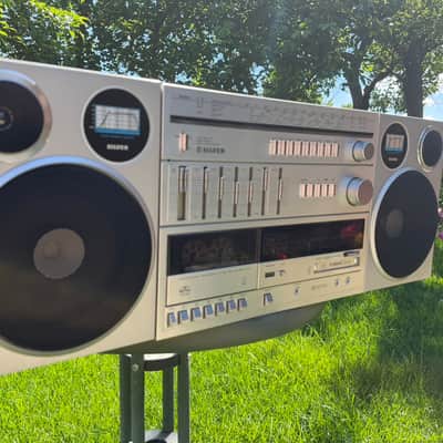 SILVER SR 8800 MINT Rare Vintage 3-Piece Dual Cassette Radio Boombox Warranty image 5
