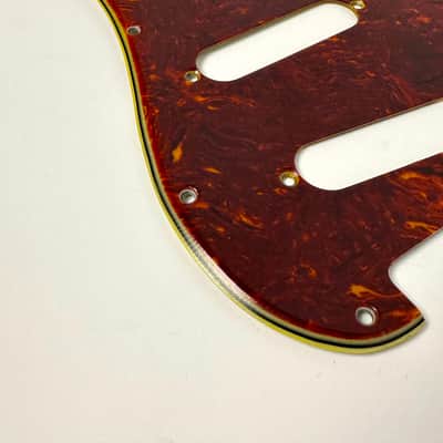 RebelRelic Stratocaster 100% Celluloid Tortoise Pickguard - Red Strat Guard - Vintage - Aged Relic image 4